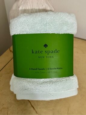 KATE SPADE NY PALE BLUE 2 PIECE HAND TOWEL SET NEW
